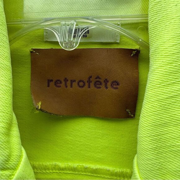 RETROFETE Willa Denim Jean Mini Dress Size Small Stretchy Button Front - Picture 6 of 10